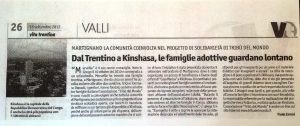 Articolo su Vita Trentina - Domenica 16 Settembre 2012