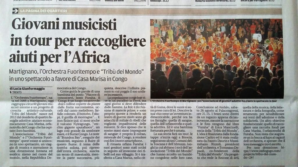 Trentino: Giovani in tour per l'Africa