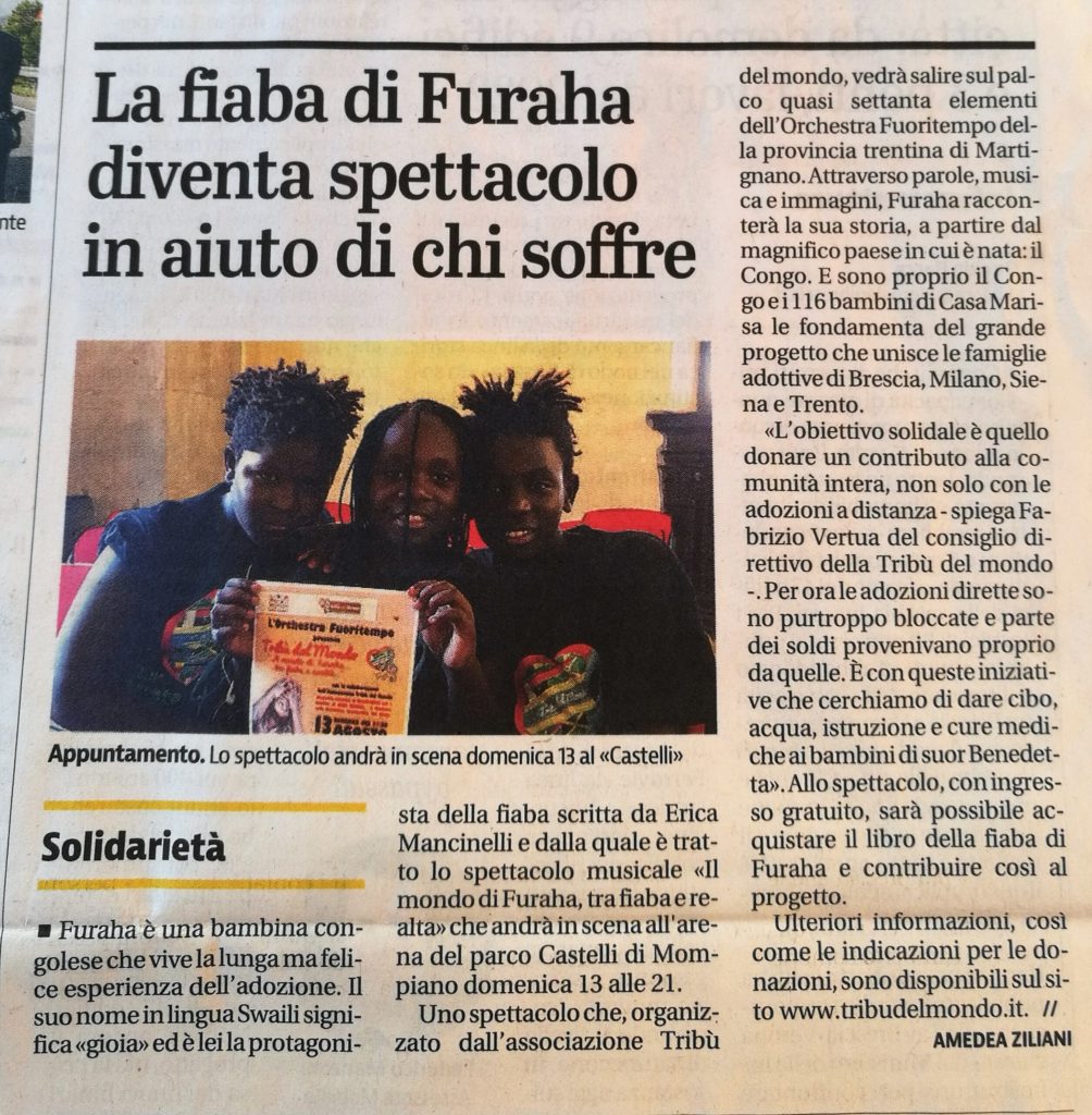 Tour di Furaha - articolo del Giornale di Brescia