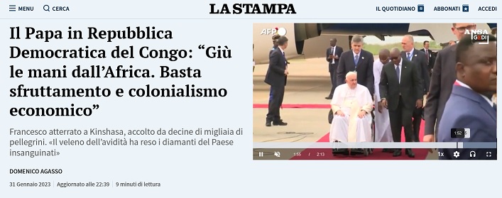 Il grido di papa Francesco: "Giù le mani dal Congo"